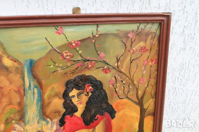 Картина масло върху шперплат-подписана, снимка 3 - Картини - 40486241