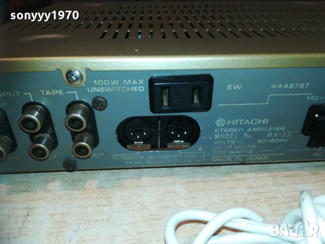 HITACHI model HA-J3-MADE IN JAPAN 27Х20СМ-220/12v, снимка 14 - Ресийвъри, усилватели, смесителни пултове - 29996437