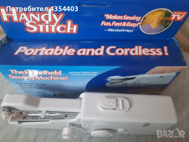 Преносима шевна машина Handy Stitch – нова, снимка 2 - Шевни машини - 52284235