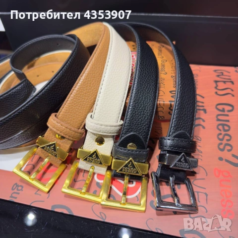  Колани GUESS естествена кожа, снимка 3 - Колани - 53925990