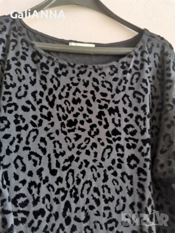 СТРАХОТНА ТУНИКА С ТЮЛ И КАДИФЕ РАЗМЕР 2XL-3XL, снимка 4 - Туники - 37687754