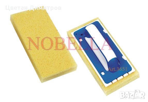 Маламашка със сменяема, кафява гъба за почистване след фугиране, снимка 2 - Други инструменти - 32129605