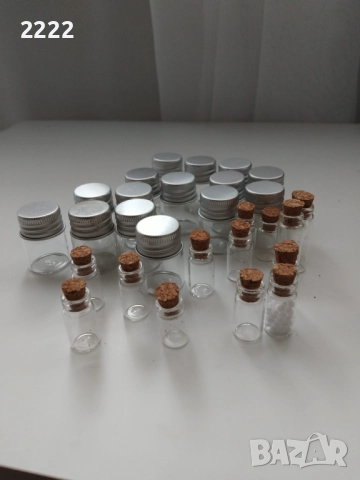 Малки шишенца и бурканчета 30 бр + контур за стъкло , снимка 4 - Други - 52465373
