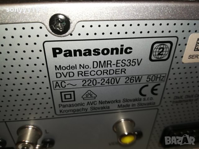 PANASONIC DMR-ES35V DVD RECORDER-ВНОС SWISS 0510231622, снимка 10 - Плейъри, домашно кино, прожектори - 42447104