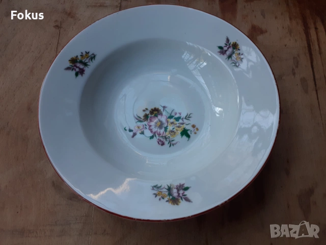 Български порцелан чиния цветя