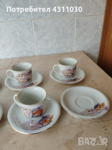Три български  сервиза чаши за кафе , снимка 15 - Чаши - 54214526