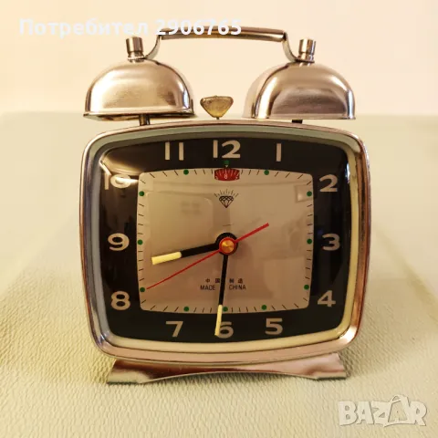 Часовник будилник с камбанки Китайски работещ