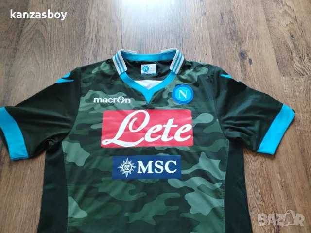 napoli x macron 2013/14 mertens - футболна колекционерска тенсика ХЛ, снимка 2 - Тениски - 56096189