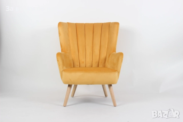 Фотьойл RANDY оранжево/натурално Код P1285, снимка 3 - Дивани и мека мебел - 51944225