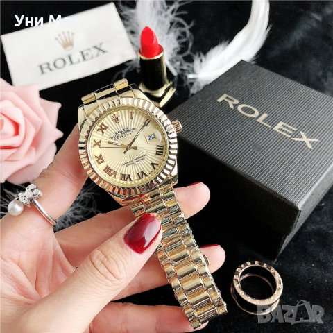Луксозен дамски ръчен часовник Rolex, стилен Ролекс , водоустойчив, снимка 7 - Дамски - 37074609