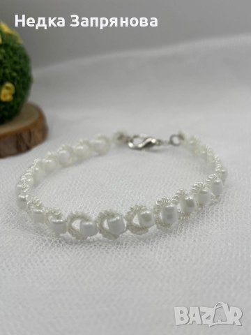 Гривна Стил Ръчно изработена Естествени камъни или стъклени Изработка по поръчка , снимка 15 - Гривни - 52713646