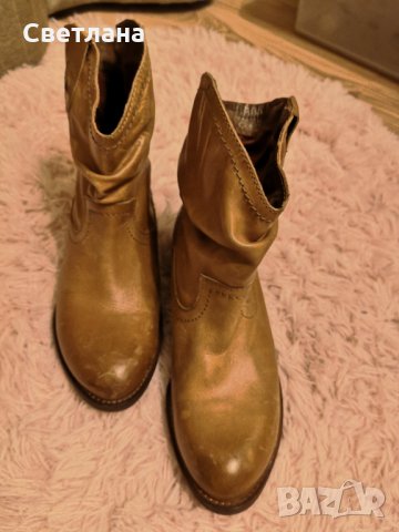 Боти от естествена кожа, снимка 6 - Дамски боти - 30479395