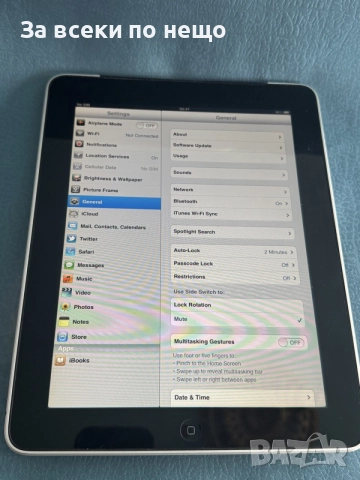 Таблет Apple iPad 1st Gen (A1337 EMC 2328) 64GB + 3G ОТКЛЮЧЕН! , снимка 8 - Таблети - 55850699
