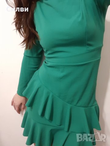 Нова с етикет зелена дамска рокля