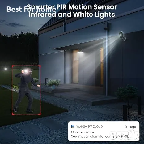 GALAYOU Безжична охранителна камера с аларма за движение - 2K, снимка 4 - Други - 50301783