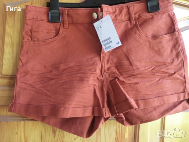 Нови оранжеви къси панталонки НМ, снимка 2 - Къси панталони и бермуди - 36727034