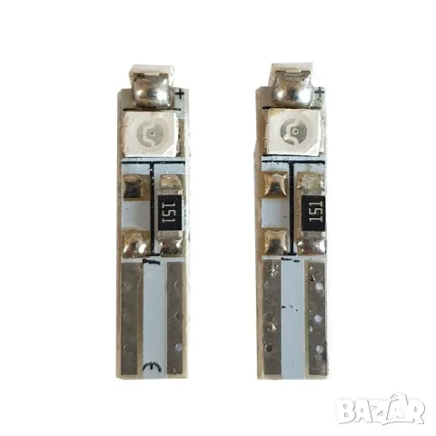 LED крушки T5 12V 6000K 2 броя, снимка 2 - Аксесоари и консумативи - 55865070