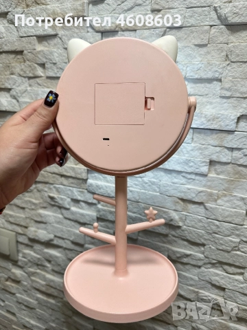 Мило розово огледало с Led, снимка 3 - Други - 51979081