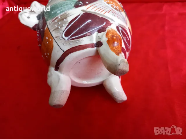 Стар Японски Керамичен Съд с Капак, Ръчно Рисуван!, снимка 6 - Антикварни и старинни предмети - 48400727