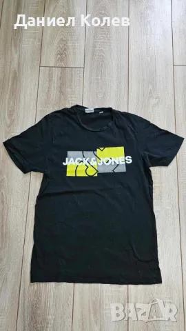 Мъжка черна тениска Jack & Jones, снимка 1
