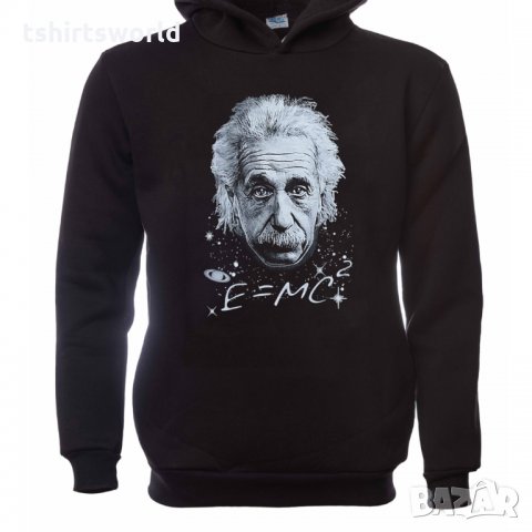 Нов мъжки суичър с трансферен печат на Алберт Айнщайн, снимка 9 - Суичъри - 31742207