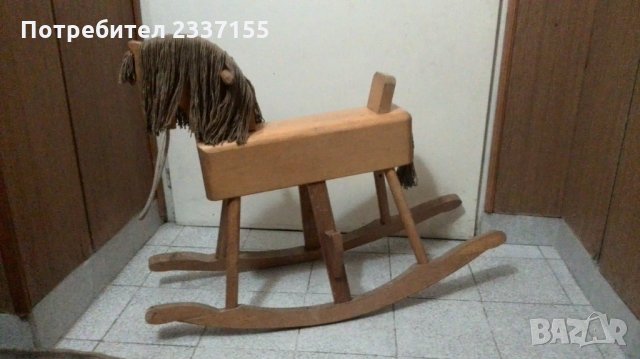 Стар детски люлеещ кон, снимка 2 - Антикварни и старинни предмети - 30995929