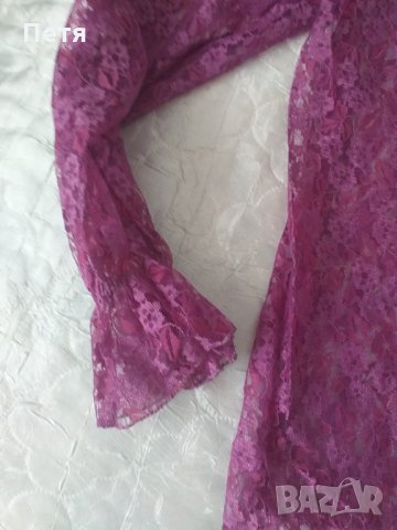  Нова дантелена блузка с размер , снимка 3 - Поли - 33842691