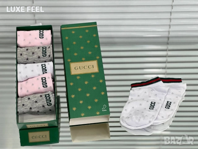 Дамски Къси Чорапи -6бр Кутия ⚜️Dior Versace Victoria Secret Nike Adidas , снимка 7 - Дамски чорапи - 52959984