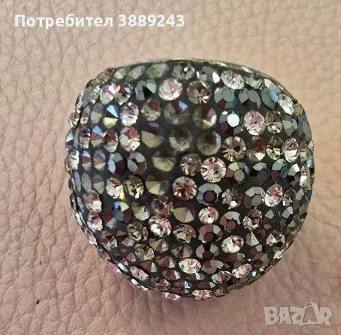 Сребърен пръстен с кристали 925, снимка 4 - Пръстени - 49312982
