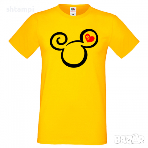Мъжка тениска Mickey Head Love Подарък,Изненада,Рожден ден