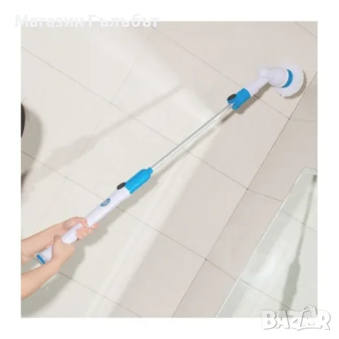 Електрическа четка за почистване на баня Spin scrubber/ Четката работи с акумулаторна батерия., снимка 3 - Мопове, кофи, четки и метли - 56216458