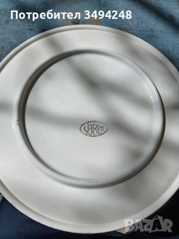 Голяма италианска чиния , снимка 2 - Чинии - 49637426
