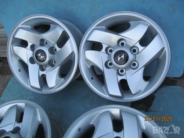 Оригинални Алуминиеви джанти за Hyundai Terracan - 6 x 139,7mm, централен отвор 106,1 mm, ET 25, снимка 8 - Гуми и джанти - 55825787