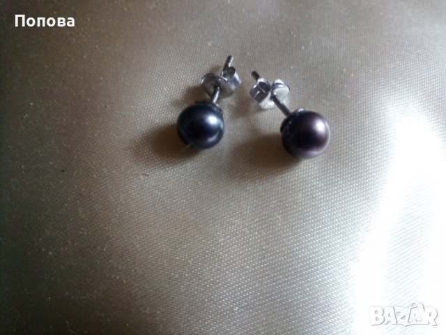  Златни обеци със сладководни перли/бяло злато/