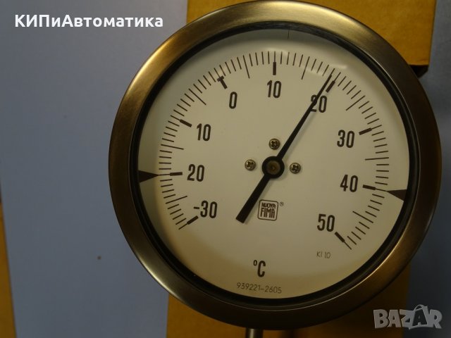 биметален термометър NUOVA FIMA Ø110 mm G 1/2 KL 1 -50/+200°C, снимка 6 - Резервни части за машини - 35060207
