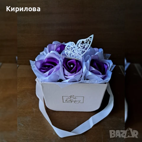 сатенени рози и букети, снимка 12 - Други - 50901284