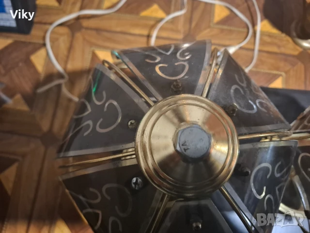 Порцеланови руски съветски нощни лампи вълшебни три позиционни витраж, снимка 7 - Настолни лампи - 51091322