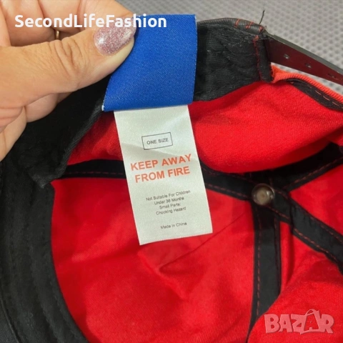 PlayStation шапка с козирка червено черно бродирано лого, снимка 7 - Шапки - 54167514