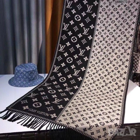 двулицев кащмирен шал gucci Burberry Louis Vuitton 