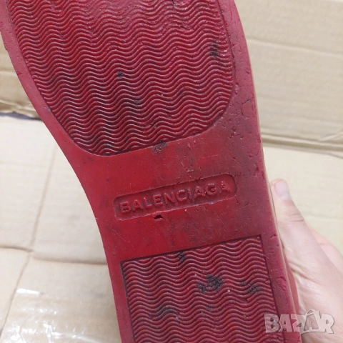 оригинални Balenciaga Arena High-Top Burgandy Red номер 46 ,5 сникърси / маратонки / кецове , снимка 11 - Маратонки - 52435596