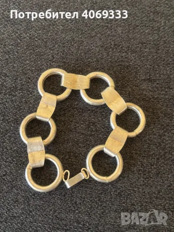 Сребърна дамска гривна 31.77гр , снимка 2 - Гривни - 49909975