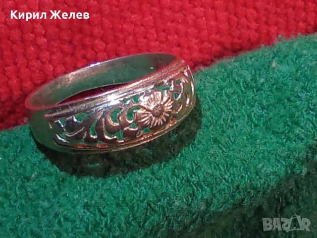 19 ВЕК ВЪЗРОЖДЕНСКИ СРЕБЪРЕН ФЛОРАЛНО ОРНАМЕНТИРАН ПРЪСТЕН ВИСОКА ПРОБА СРЕБРО МАЙСТОРСКИ 26625, снимка 12 - Антикварни и старинни предмети - 34631274