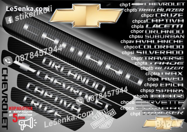 ПРАГОВЕ карбон CHEVROLET SILVERADO фолио стикери chpsi, снимка 2 - Аксесоари и консумативи - 44288204