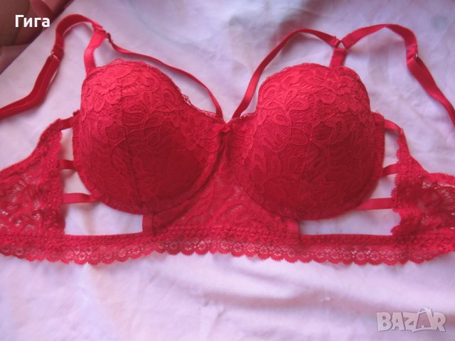 червен сутиен 75Д, снимка 2 - Бельо - 39895972