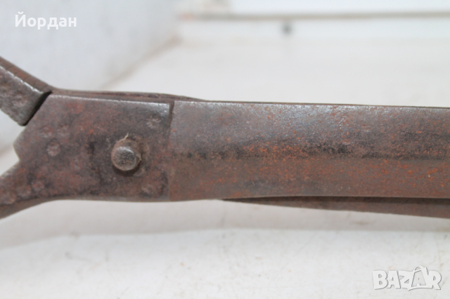 Стара кована ножица, снимка 5 - Антикварни и старинни предмети - 44716244