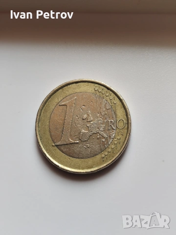 Монета 1€ 2002г.Отсечена в монетния двор на Карлсруе 