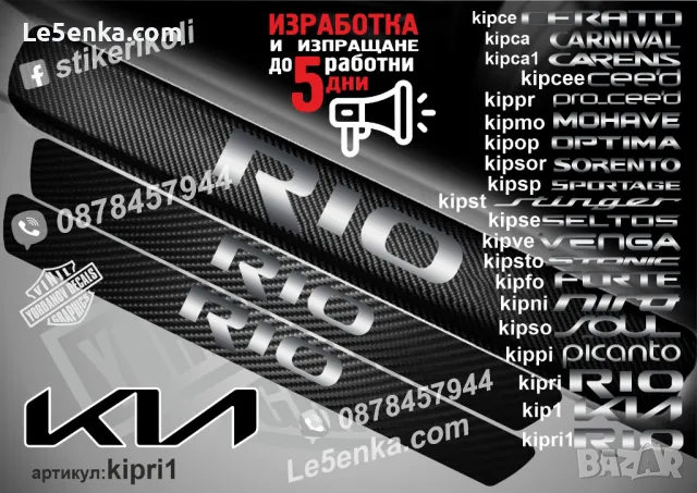 ПРАГОВЕ карбон KIA NIRO фолио стикери kipni, снимка 13 - Аксесоари и консумативи - 44028014