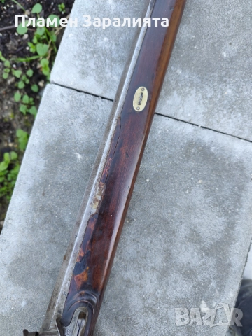 Автентична капсулна пушка с микелет и дамаскова цев, снимка 5 - Антикварни и старинни предмети - 52788304