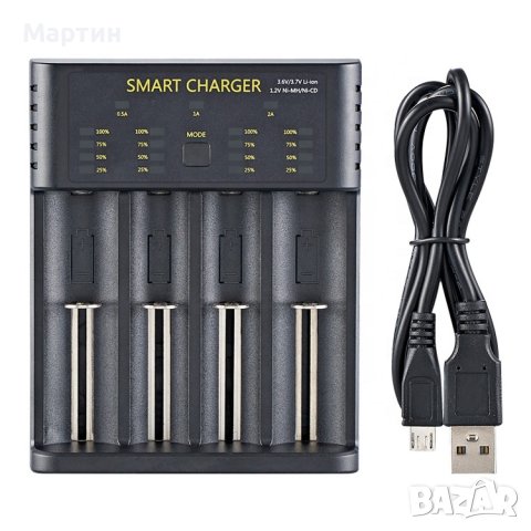 Зарядно Smart USB Charger M04 за 18650 Li-Ion батерии