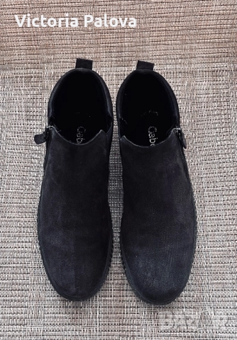 Оригинални велурени CHELSEA боти, GABOR LOURDES, снимка 2 - Дамски боти - 52878852